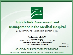 Suicide Risk Assessment and Management in the Medical Hospital