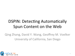 Dspin: Detecting Automatically Spun Content on the Web