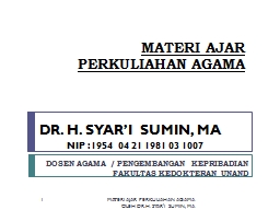 MATERI AJAR PERKULIAHAN