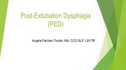 Post-Extubation Dysphagia