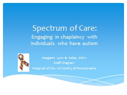 Engaging in chaplaincy with individuals who have autism
