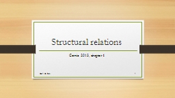 Structural relations
