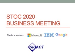 STOC 2011 Business Meeting