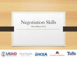 Negotiation skills - AFROHUN