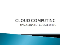 CLOUD COMPUTING