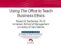Using “The Office” to teach Business Ethics