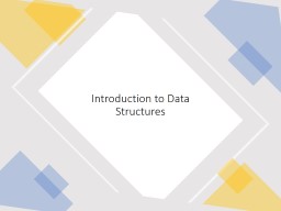 Introduction to Data Structures