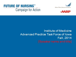 PowerPoint Presentation - Campaign for Action