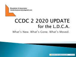 CCDC 2 2020 UPDATE for L.D.C.A.