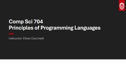 Instructor: Ethan Cecchetti