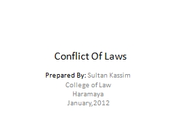 Conflict Of Laws - Ethiopian Legal Brief