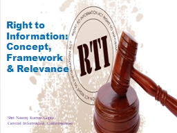 History and development of the RTI Act, 2005 - CIC