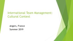 International Management: Culture