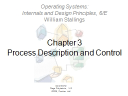 Chapter 3 Process Description and Control