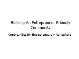 Opportunities for Entrepreneurs in Agriculture