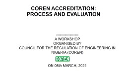 COREN OBE Engineering Accreditation Criteria