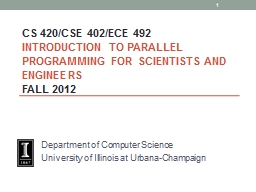 Parallel computing for everybody - Course Websites