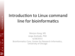 PowerPoint Presentation - CENTER FOR RESEARCH INFORMATICS