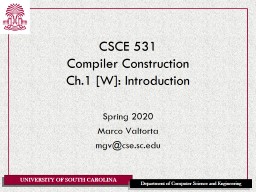 CSCE 330 Programming Language Structures