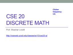 CSE 20 Discrete math