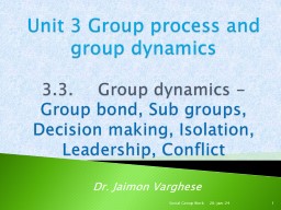 Characteristics of Social Group