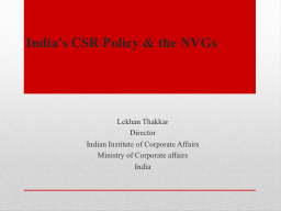 India's CSR Policy & the NVGs by IICA - Cuts CCIER