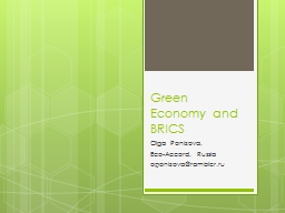 Green Economy and BRICS - CUTS International
