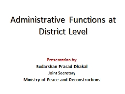 Jurisdiction of District Administration Office
