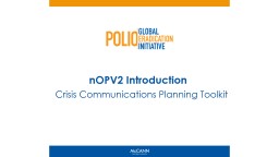 nOPV2 Crisis