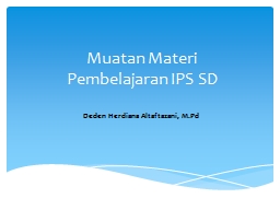 Muatan Materi Pembelajaran IPS SD
