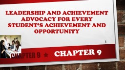 Leadership and Achievement Advocacy for Every Student's ...