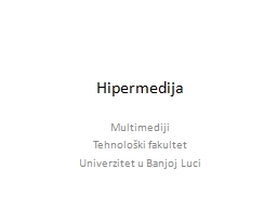 Hipermedija - etfbl