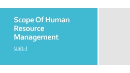 Human Resource Management