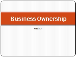 Business Ownership