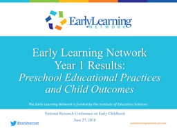 PowerPoint Presentation - Early Learning Network