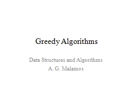 Greedy Algorithms - eClass