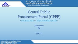 AODB/AOCC at 10 Airports - Central Public Procurement Portal
