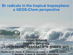 Br radicals in the tropical troposphere: a GEOS-Chem perspective
