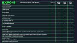 Feature Matrix - Compliance Recording - EXPO.e