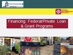 Federal and Private Grants and Loans - USU Extension
