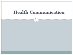Effective Health Communication—Not Just for Physicians ...