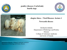 Newcastle disease - Basrah
