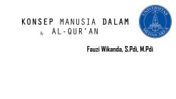 KONSEP MANUSIA DALAM AL-QUR'AN