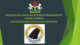PRESIDENTIAL ENABLING BUISINESS ENVIRONMENT COUNCIL ...