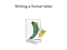 Writing a formal letter - Schudio