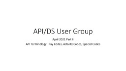 API/DS User Group