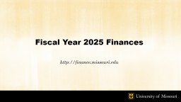 Fiscal Year 2025 Finances
