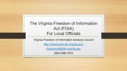 Access to Public Records