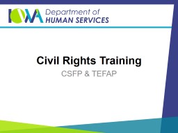 Civil Rights Training - Food Bank of Iowa