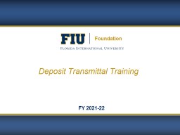 Template for Departmental Presentations - FIU Foundation